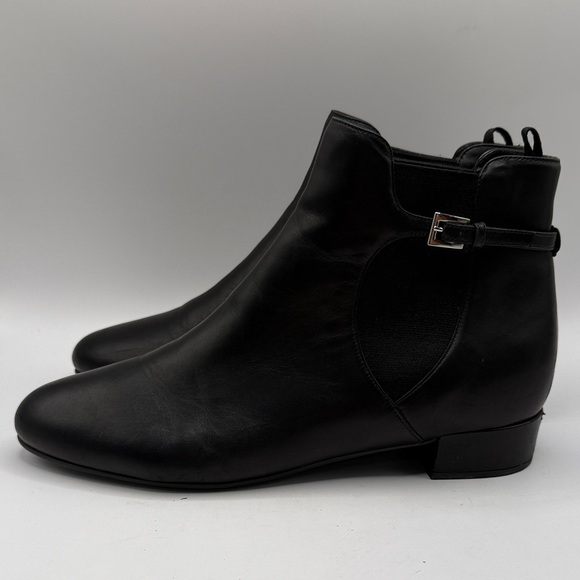 PRADA Genuine Leather Chelsea Boots in Black Size 39.5 - Picture 1 of 12